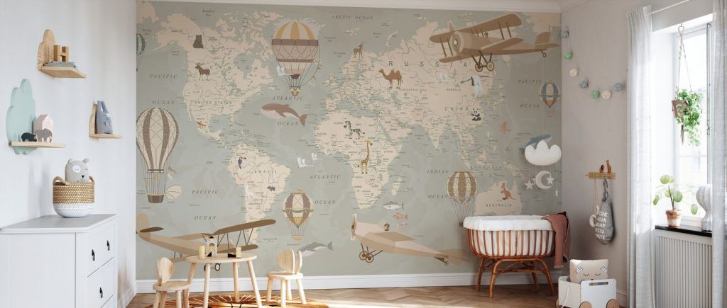 Foto mural de mapa mundi