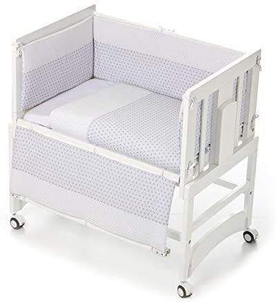 Mini cuna de colecho de madera modelo Allegra en color blanco