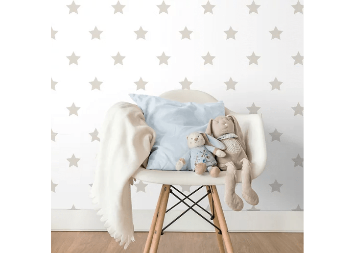 Papel pintado de estrellas grises