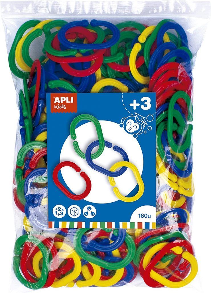 juego de cadenas engarzables de colores